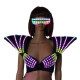 RGB LED Bra Colorful Shoulder Dance Costumes Luminous Vest for Ballroom Bar Dj Disco Party Event Singer Sexy Wears