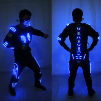 Color Led Light Up Robot Suit With Led Armor Luminous Dancing Stage Dance Wear