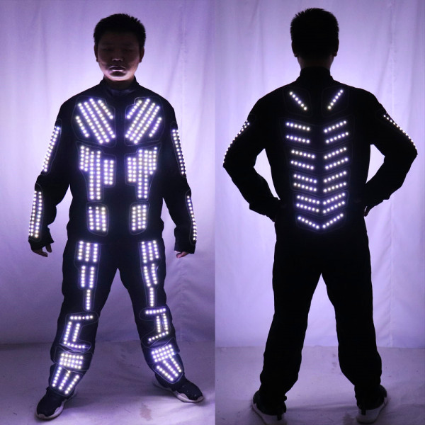 New arrived LED Robot Costume/ LED Dance Performance / Luminous Clothing /LED Suits For Men Women DJ Show Light Clothing