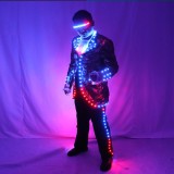 LED Court Suits Symphony of Light-emitting Tuxedo Full-color Digital Pixel LED Running Horse 350 Kinds of Effects