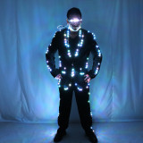 Digital Full Color LED Suit Remote Control LED Jacket for Bar Hosting, Wedding Men's dress Costume Tron suit