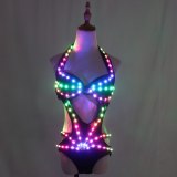 Full Color Pixel LED Lights Jacket Coat Jazz Bar Ds New Sexy Suit Dj Bikini Nightclub Gogo Lead Dancer Group Dance Costume