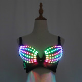 LED Glowing Ladies Bra Nightclub Stage Girl Dancing Fluorescent Underwear Sexy Catwalk Props