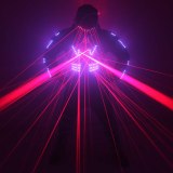 Red Laser Battle Suit LED Costumes Clothes Bar Nightclub DJ Lights Luminous Stage Dance Performance