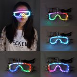 Full Color Led Luminous Glasses 7 Colors Flashing Halloween Party Mask Light Up Eyewear For DJ Club Stage Show