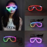 Pixel Smart LED Goggles Full Color Laser Glasses with Pads Intense Multi-colored 350 Modes Rave EDM Party Glasse
