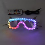 Pixel Smart LED Goggles Full Color Laser Glasses with Pads Intense Multi-colored 350 Modes Rave EDM Party Glasse
