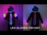 LED Blinking Sequin Jazz Hat Cap Bow Tie Wear Props Easter Wedding Birthday Party Ramadan Decoration