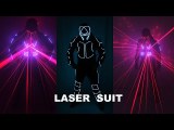 Red Laser Battle Suit LED Costumes Clothes Bar Nightclub DJ Lights Luminous Stage Dance Performance