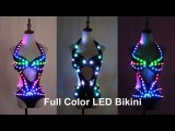 Full Color Pixel LED Lights Jacket Coat Jazz Bar Ds New Sexy Suit Dj Bikini Nightclub Gogo Lead Dancer Group Dance Costume