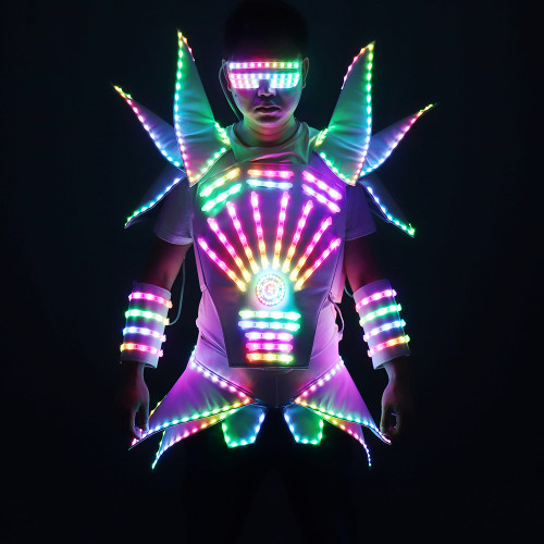 Full Color LED Robot Suit Technology Futuristic Stage Performance Catwalk Stage Dance Event Evening For DJ Bars Party Music Show