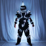 Full Color LED Robot Suit Stage Dance Costume Tron RGB Lighted Luminous Outfit Team Wears Cosplay Dress Vest Disco