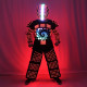 LED Robot Suit Stage Dance Costume Tron RGB Light Up Stage Suit Outfit Jacket Coat With Full-color Smart Display