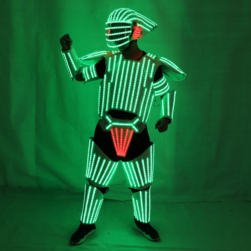 Night Club LED Robot Costumes Clothes LED Suit Lights Luminous Stage Dance Performance Show Dress