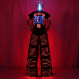 LED Light Robot Costume Clothing Traje De Robot LED Stilts Walker Suit Jacket Event Kryoman Costume