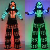 Led Predator Costume Rave Outfit Luminous Suits Clothing Hora Loca Party Abiti raje LED Robot Costume led Clothes Stilts Walker