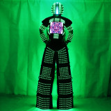 LED Light Robot Costume Clothing Traje De Robot LED Stilts Walker Suit Jacket Event Kryoman Costume