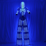 LED Luminous Robot Costume David Guetta Robot Suit Performance Illuminated Kryoman Robotled Stilts Clothes Luminous Costumes