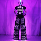 LED Light Robot Costume Clothing Traje De Robot LED Stilts Walker Suit Jacket Event Kryoman Costume