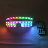 Handmade high-quality customization Full Color LED Glasses Pixel Laser Goggles Light Up Rave Costume Party Decor DJ SunGlasses