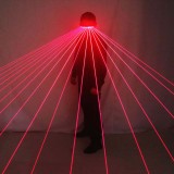 650nm Red Laser Glasses 18pcs Laser Influx of People Necessary Stage Flashing Gloves LED Canvas Vest Outdoor Performance Costume