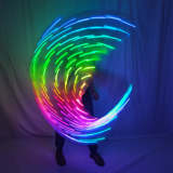 LED Veils Light Silk Performance Props Accessories Rainbow Colored Rectangle Veil Silk Belly Dance