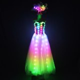 Full Color Pixel LED Skirt Dreamy luminous Wedding Dress Wings Bodysuit Women Singer Stage Costume Party Show Dancer Performance