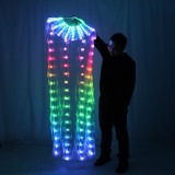 LED Belly Dance Silk Fan Veil Stage Performance Accessories Prop Light Bellydance LED Fans Shiny Rainbow