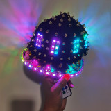 Adult Girl LED Party Flashing Jazz Hat Sequins Cap Sports Fitness Bike Birthday Gift Glow Wedding Party Supplies Gift