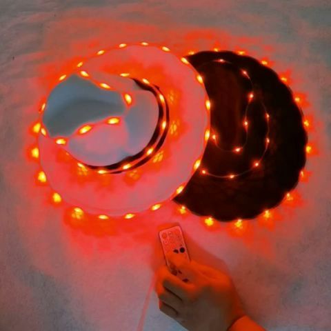 Fashion Christmas Halloween Party Jazz LED Glowing Hat Vintage Couple Cap