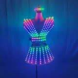 Full Color LED Dress Luminous Stage Dance Dress Nightclub Party Celebrate Dress Women Dance Performance Clothes