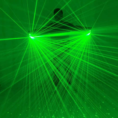 Sky Star 532nm Green Laser Gloves LED Lazer Mitten Ray Gloves for DJ Disco Music Party Wedding Festival Nightclub Club Show