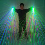 Sky Star RGB Laser Gloves Multi-line 4 Heads Beam Light for DJ Disco Halloween Christmas Party Nightclub Club Stage Dancing Show