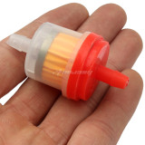 RED Universal Petrol Gas Inline Fuel Filter For Motorcycle Dirt Pit Bike Scooter ATV
