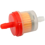 RED Universal Petrol Gas Inline Fuel Filter For Motorcycle Dirt Pit Bike Scooter ATV