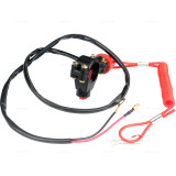 2 Wires On Off Kill Stop Switch with Safety Tether Line For 50cc-250cc ATV Quad Dirt Pit Bike Go Kart