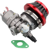Red Air Filter + Carburetor Carb + Stack For 2 Stroke 47cc 49cc Engine Parts Mini Moto Kids ATV Quad 4 Wheeler Go Kart