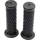 Motorcycle Vintage Non Slip Handlebar Grips 7/8  22mm 1 24mm Rubber Handle Grips For Kawasaki Honda Yamaha Triumph