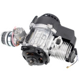 49cc 2 Stroke Pull Start Engine For Motor Motorbike Mini Dirt Pocket Bike ATV Quad 25H Chain - Black