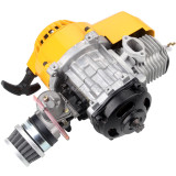 49cc 2 Stroke Pull Start Engine For Motor Motorbike Mini Dirt Pocket Bike ATV Quad 25H Chain - Yellow