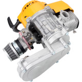 49cc Engine 2-Stroke Pull Start with Transmission For Mini Moto ATV Quad Dirt Bike Yellow