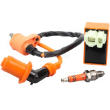 Ignition Coil+Racing CDI Box Spark Plug For GY6 50 125 150cc Moped Scooter ATV Go Carts