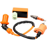 Ignition Coil+Racing CDI Box Spark Plug For GY6 50 125 150cc Moped Scooter ATV Go Carts