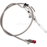 22mm (7/8 in ) Brake 90CM or 1.2M Hydraulic Brake Clutch Lever Master Cylinder for Motorcycle ATV Pit Dirt Bike - Silver