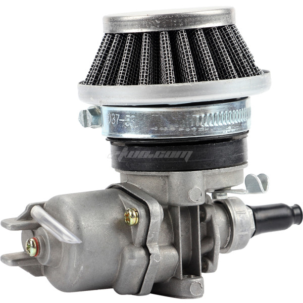 Air Filter + Carburetor Carb + Stack For 2 Stroke 47cc 49cc Engine Parts Mini Moto Kids ATV Quad 4 Wheeler Go Kart - Silver