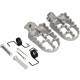 Silver Wide Foot Pegs Footrests For Yamaha PW50 PW80 TW200 Honda XR/CRF 50-125cc Pit Dirt Bike Motorcycle