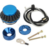 BLUE Air Filter CNC Inlet Pipe Fuel Line Tube For Mini Moto 43cc 40-5 Pocket Bike Scooter Motorcycle Parts