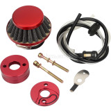 Air Filter CNC Inlet Pipe Fuel Line Tube For Mini Moto 43cc 40-5 Pocket Bike Scooter Motorcycle Parts - Red