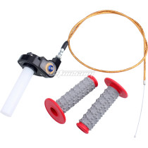 7/8in 22mm Twist Throttle Handle Grip With Cable Fit for 50-250CC ATV Dirt Bike Quad Pit Dirt Bike Buggy