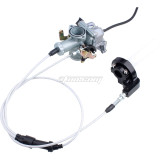 PZ30 30mm Carburetor Power Jet Accelerator Pump + Visible Throttle Twister + Dual Cable + Handlebar Grips For 200-250CC Chinese Pit Dirt Trail Motor Bike Motorcycle